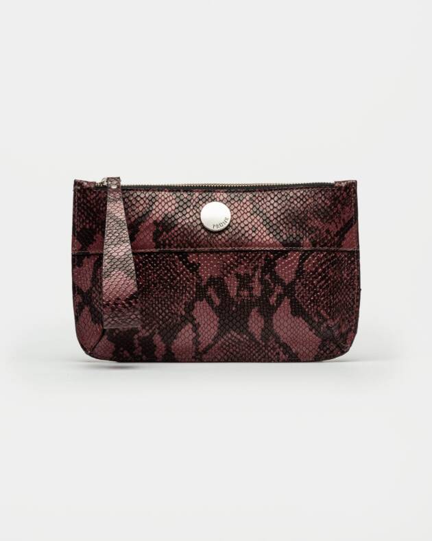 PRÜNE SOBRE SKYLER EN CUERO SNAKE PRINT METALIZADO