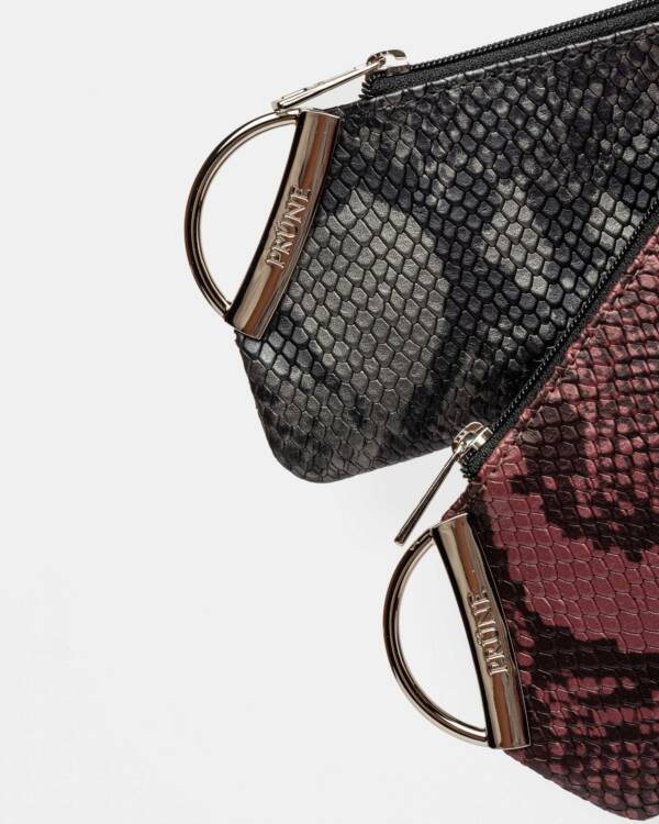 PRÜNE MONEDERO KATY EN CUERO SNAKE PRINT METALIZADO - Image 2