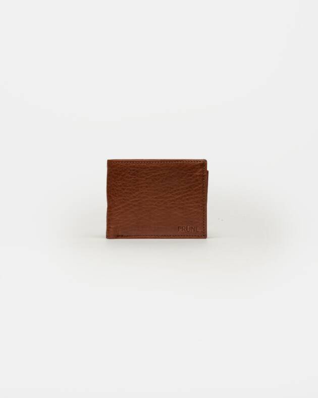 PRÜNE BILLETERA DE HOMBRE BERNARD EN CUERO NATURAL SATINADO