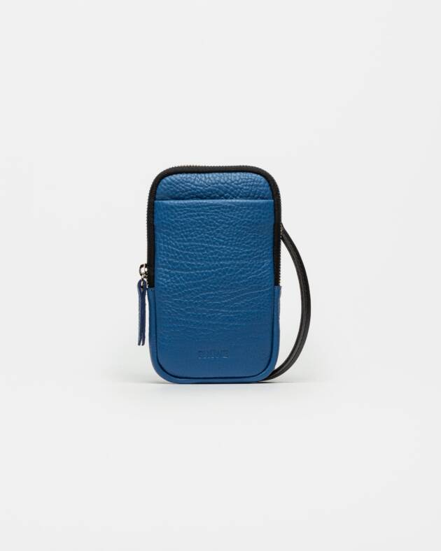 PRÜNE PORTA CELULAR PIA EN CUERO GRANEADO