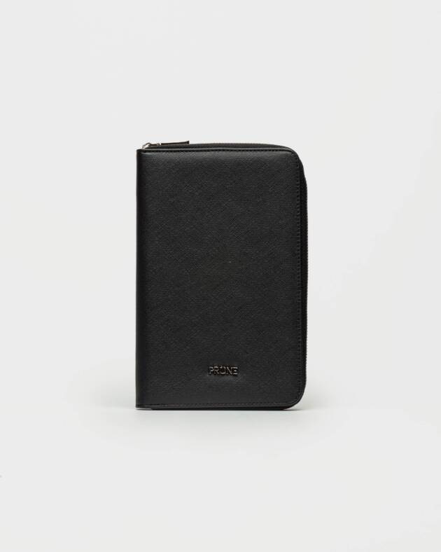 PRÜNE PORTA PASAPORTE TRAVEL EN EFECTO CUERO SAFFIANO