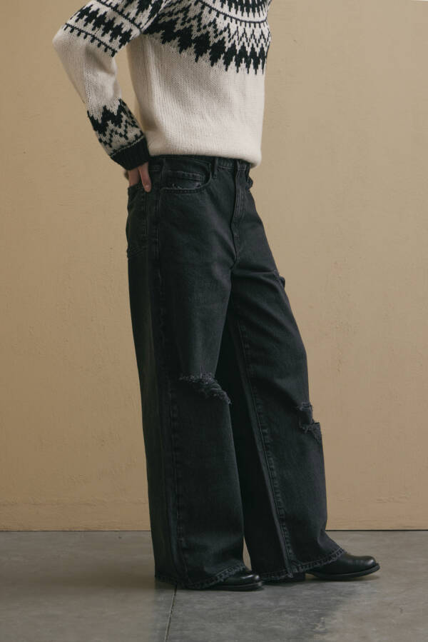 AWADA JEAN PREMIUM BAGGY BLACK - Image 3