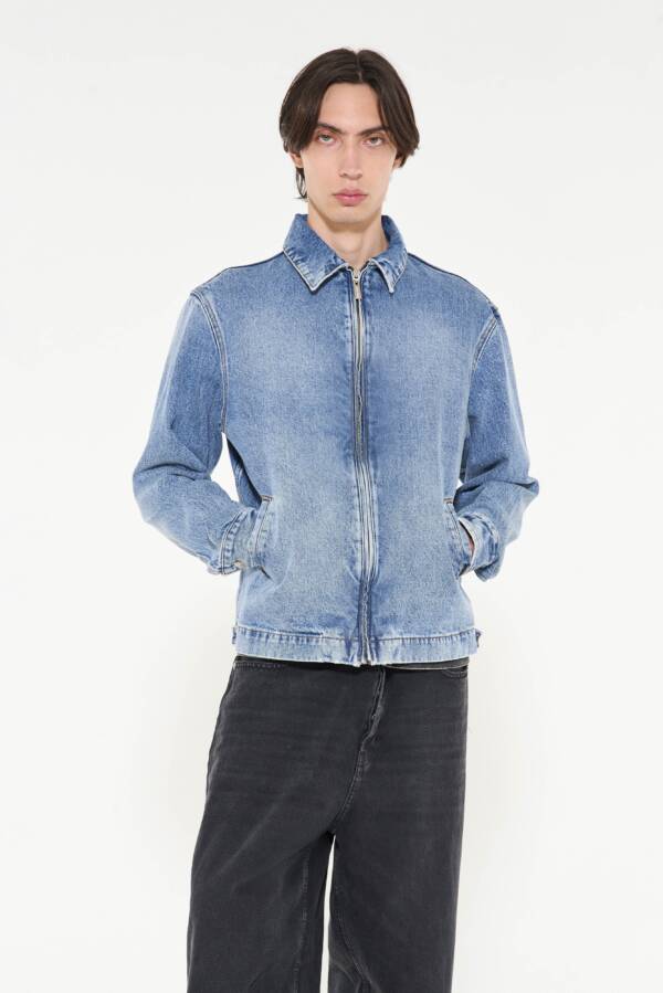 AY NOT DEAD CAMPERA ZIPPER WASHED BLUE - Image 2