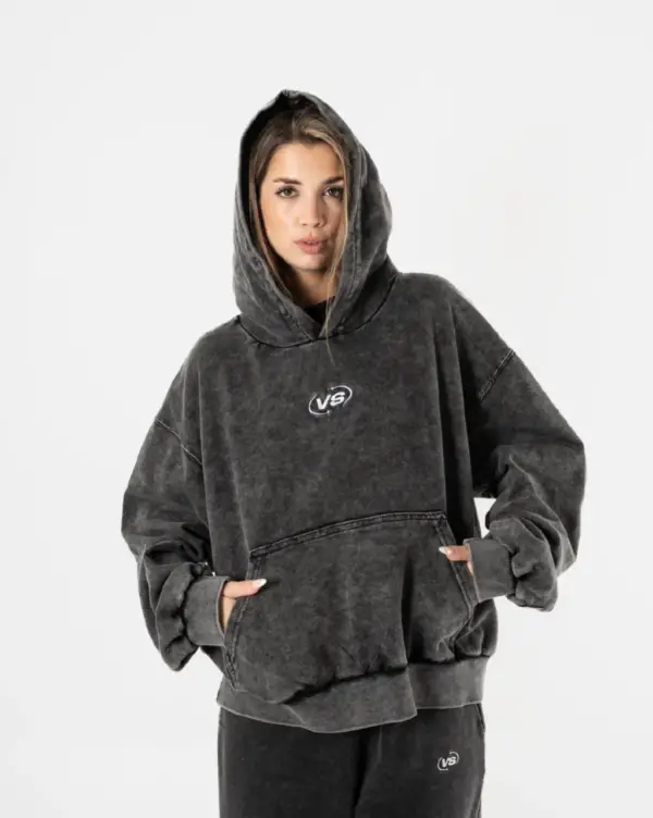 VIEJASCUL HOODIE BOXY CIRCLE LOGO WASHED - Image 3