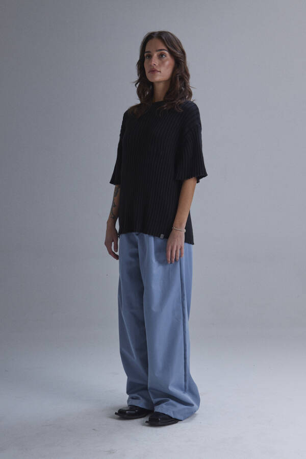 HARVEY WILLYS REMERA HEAVY KNIT BLACK - Image 5