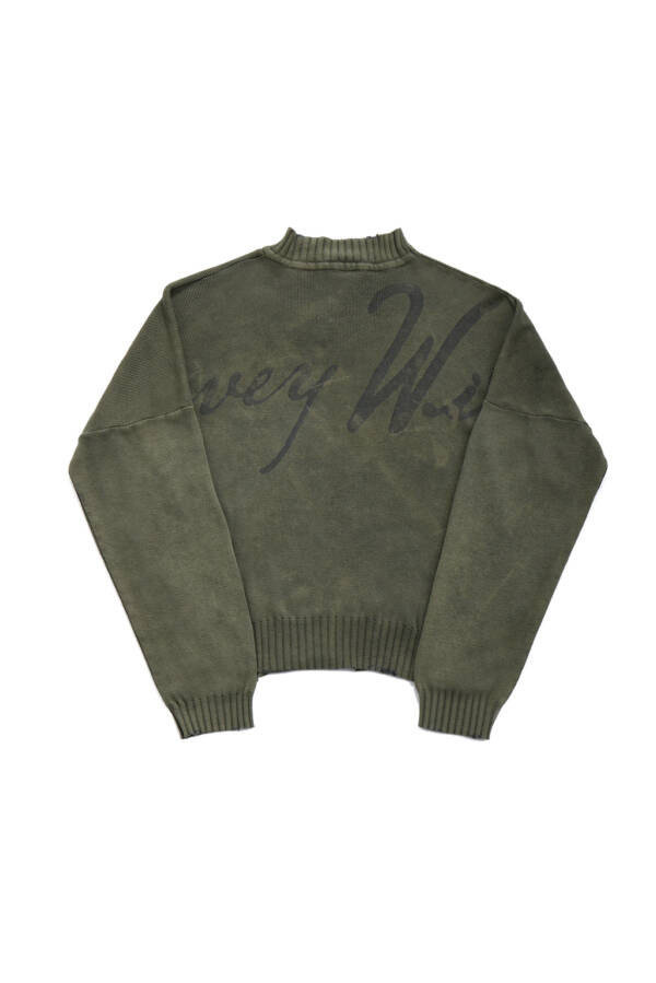 HARVEY WILLYS SWEATER TURTLENECK WASHED ARMY - Image 2