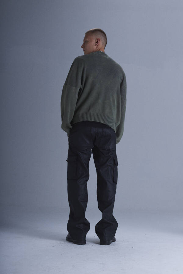 HARVEY WILLYS SWEATER TURTLENECK WASHED ARMY - Image 4