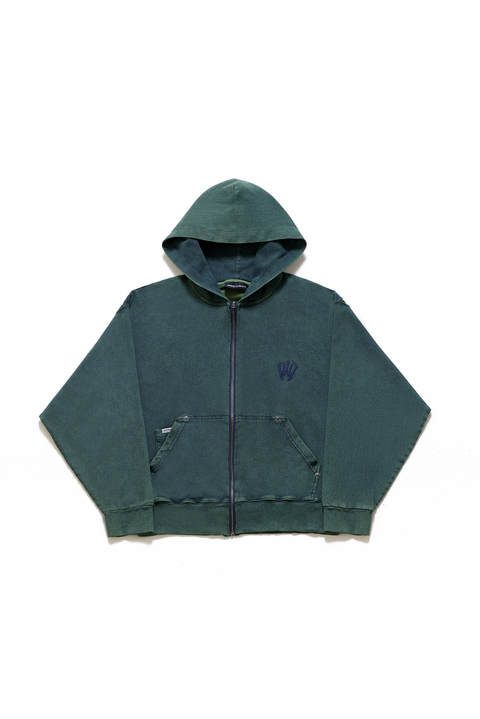 HARVEY WILLYS CAMPERA LONG ZIP DENIM GREEN