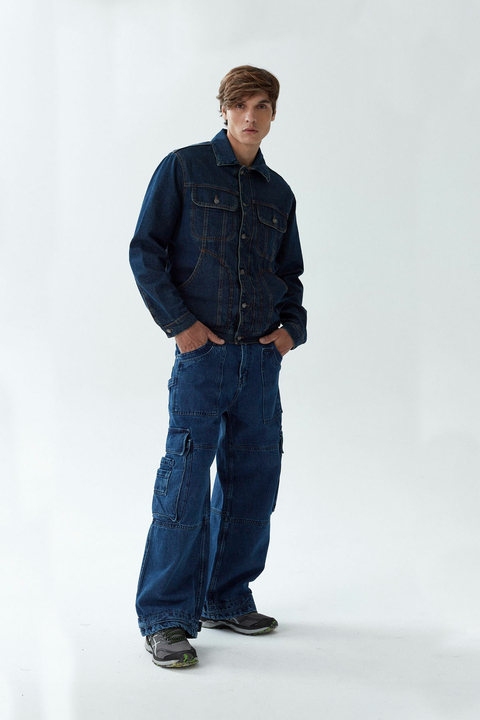 HARVEY WILLYS CAMPERA CARPENTER DENIM BLUE