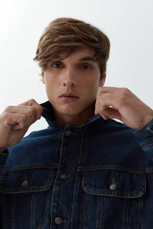 HARVEY WILLYS CAMPERA CARPENTER DENIM BLUE - Image 4