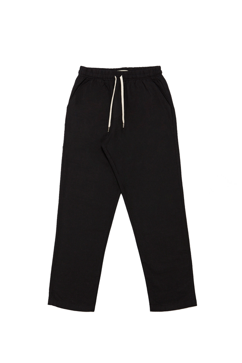 HARVEY WILLYS PANTALON MYRTOS LINO BLACK