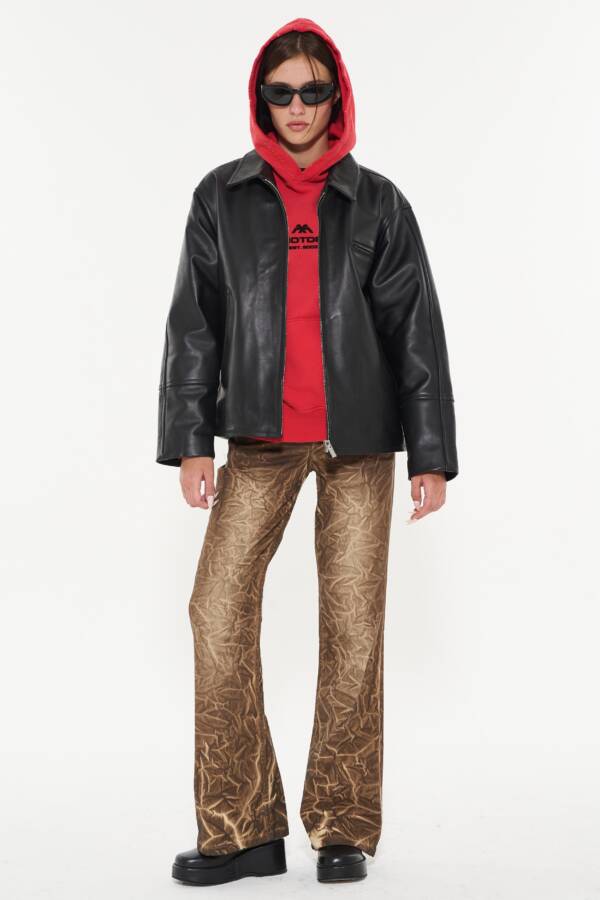AY NOT DEAD BOOTCUT LOW CRACKED BROWN