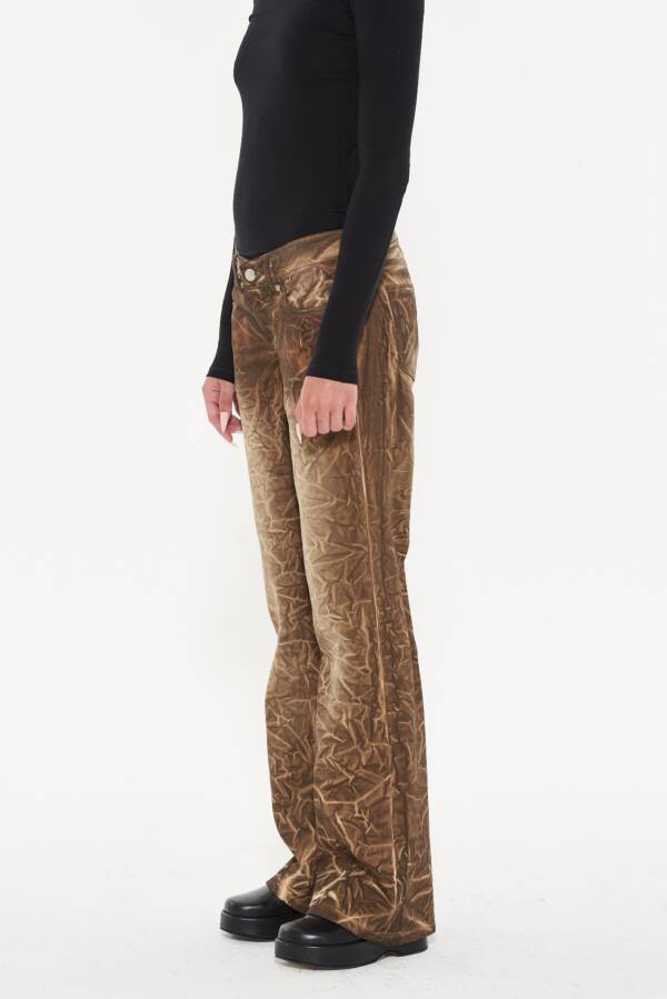 AY NOT DEAD BOOTCUT LOW CRACKED BROWN - Image 3