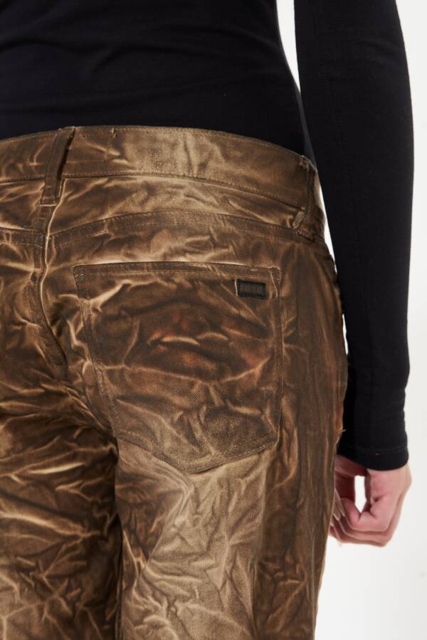 AY NOT DEAD BOOTCUT LOW CRACKED BROWN - Image 5