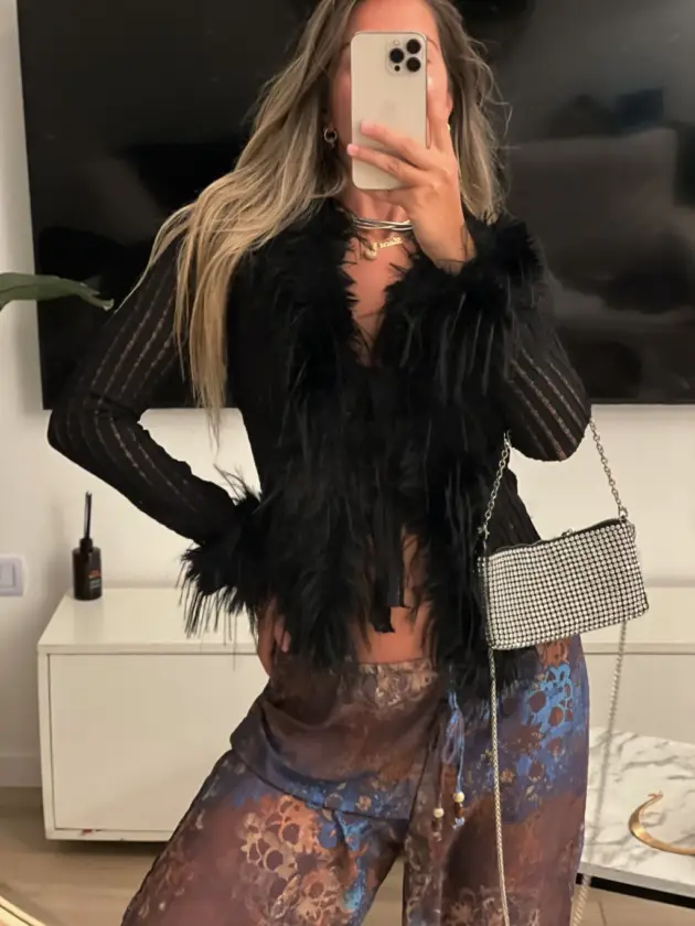 MARIA ANTONIETA CAMISA GOSSIP FAUX FUR IMPORTADA