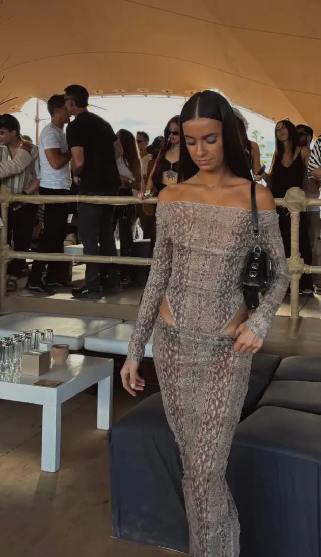 MARIA ANTONIETA FALDA SNAKESKIN MICROTUL LARGA IMPORTADA