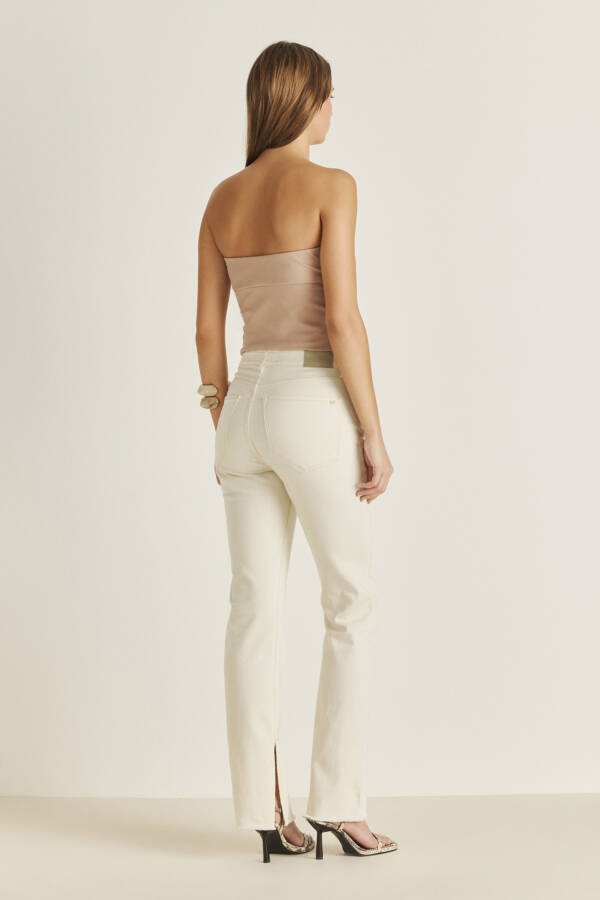 TUCCI PANTALÓN KATY ST SPLIT ECRU - Image 4