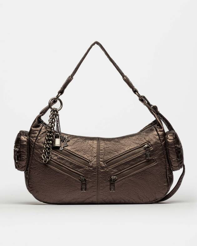 PRÜNE BOLSO AL HOMBRO GANG WASHED EN EFECTO CUERO ARRUGADO