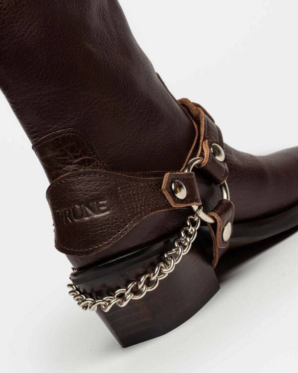 PRÜNE BOTA CAÑA ALTA ALLISON EN CUERO GRANEADO - Image 3