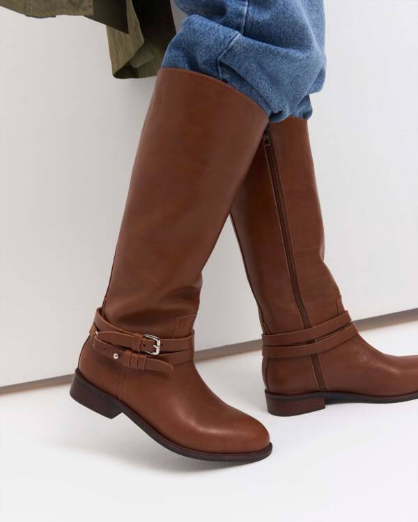 PRÜNE BOTA CAÑA ALTA ASCOT EN CUERO LISO - Image 2