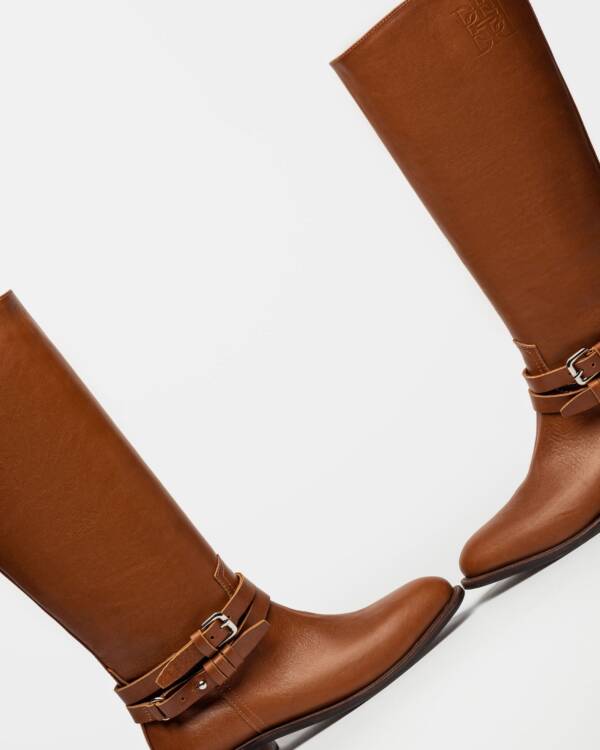 PRÜNE BOTA CAÑA ALTA ASCOT EN CUERO LISO - Image 3