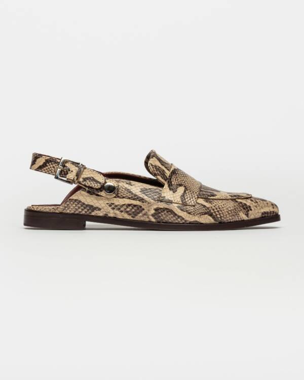 PRÜNE MULE ALBA EN CUERO SNAKE PRINT