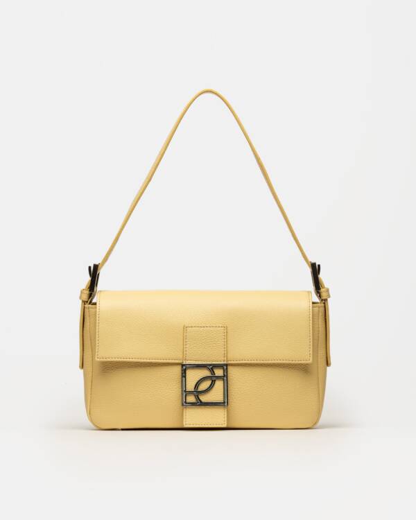PRÜNE CARTERA AL HOMBRO SIGNATURE EN CUERO GRANEADO