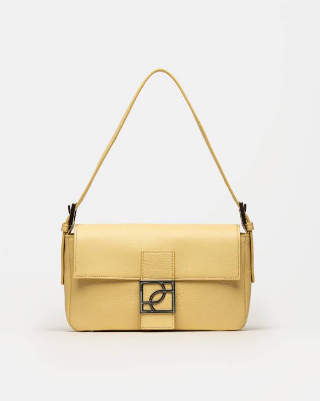 PRÜNE CARTERA AL HOMBRO SIGNATURE EN CUERO GRANEADO