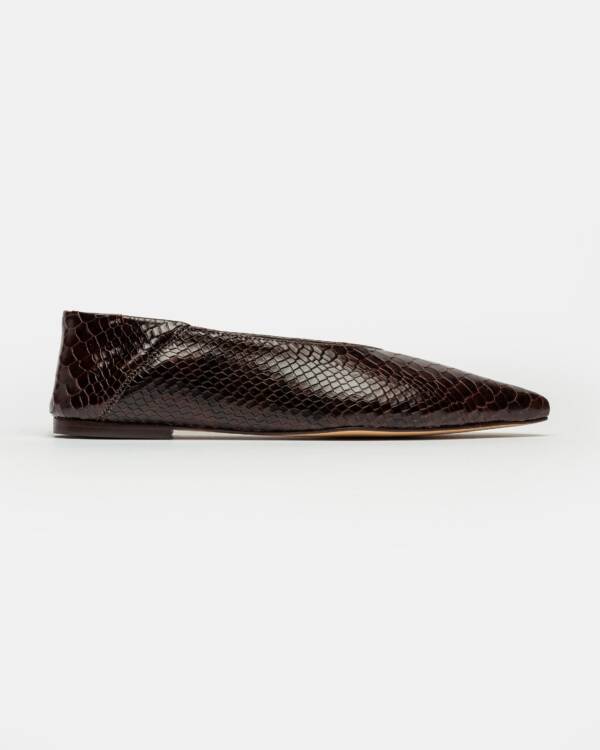 PRÜNE BALLERINA BERTA EN CUERO PYTHON