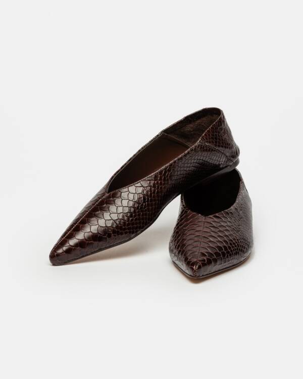PRÜNE BALLERINA BERTA EN CUERO PYTHON - Image 3