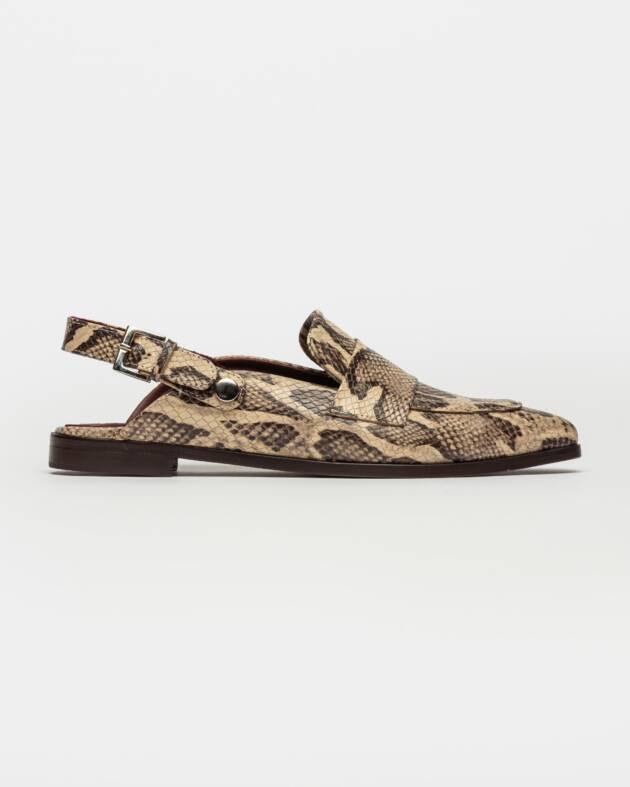 PRÜNE MULE ALBA EN CUERO SNAKE PRINT