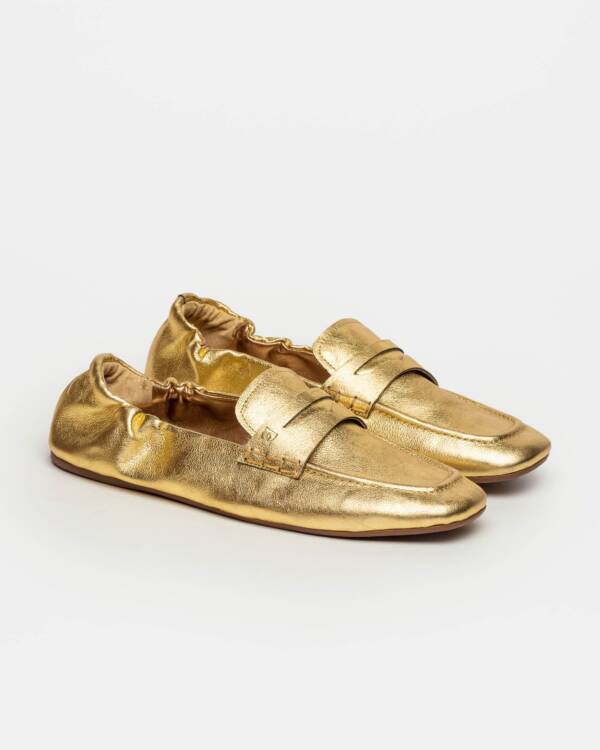 PRÜNE MOCASÍN SIENA EN CUERO METALIZADO - Image 2