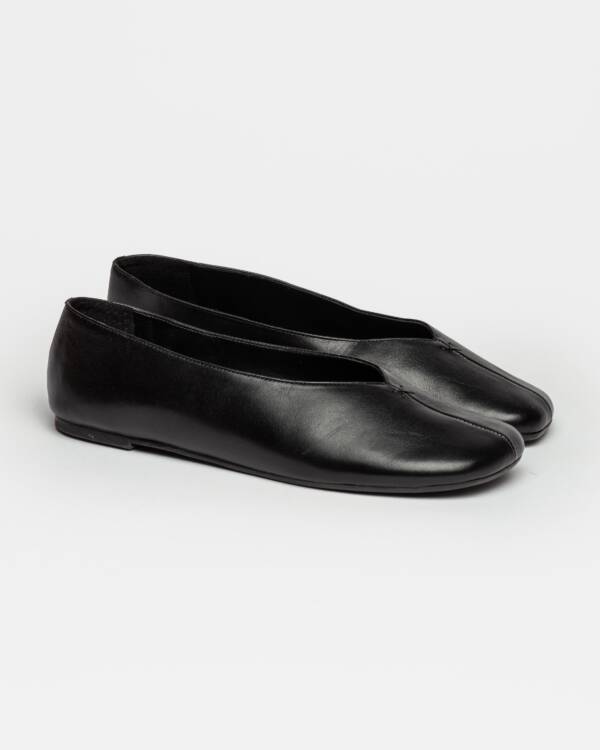 PRÜNE BALLERINA CIRA EN CUERO LISO - Image 2