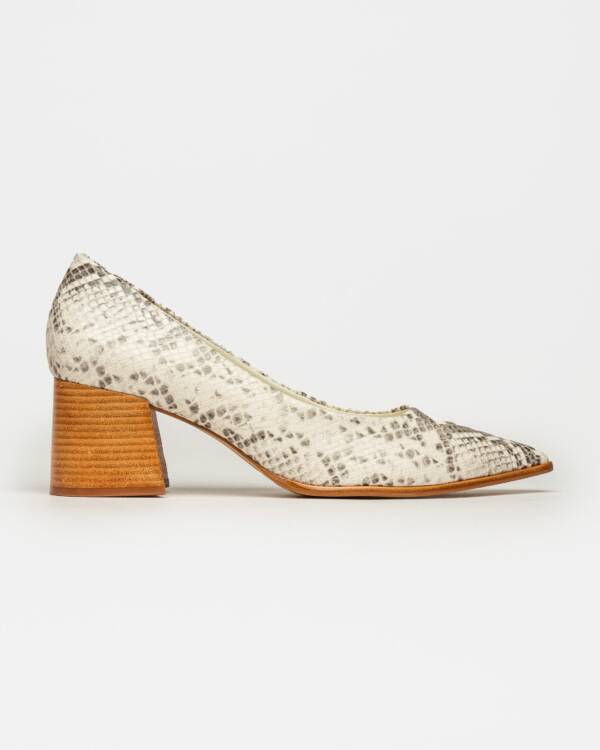 PRÜNE STILETTO EVA EN CUERO SNAKE PRINT