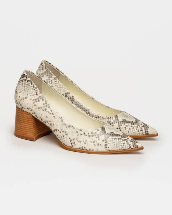 PRÜNE STILETTO EVA EN CUERO SNAKE PRINT - Image 2