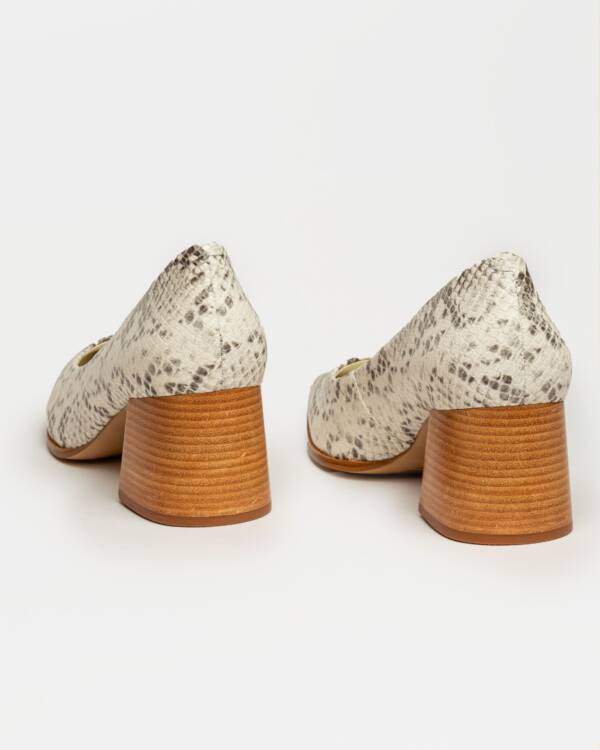 PRÜNE STILETTO EVA EN CUERO SNAKE PRINT - Image 3