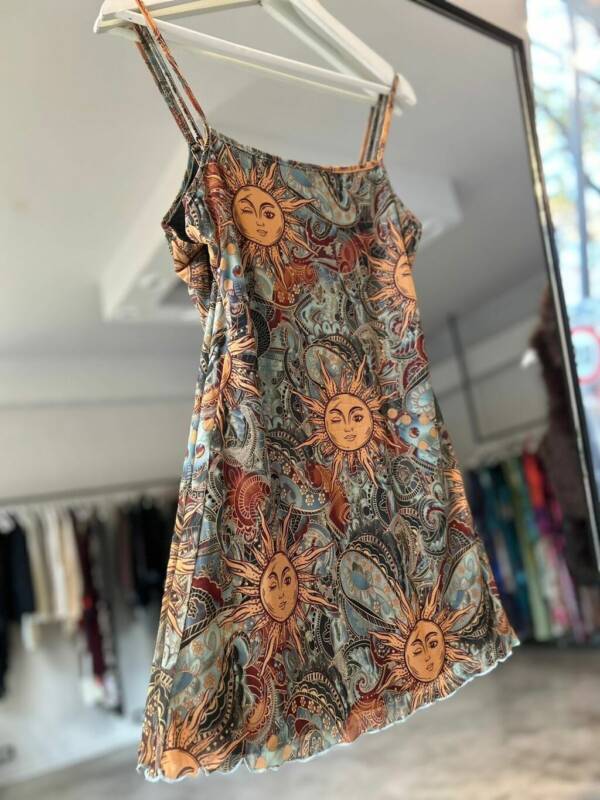 MARIA ANTONIETA VESTIDO SUNBLISS CORTO MICROTUL FORRADO IMPORTADO - Image 4