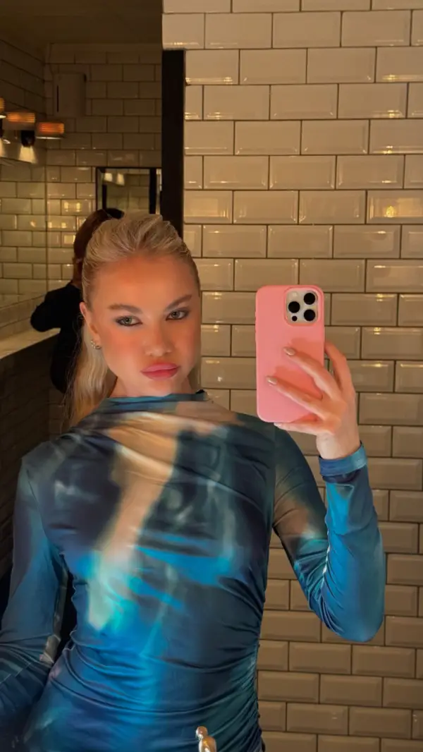 MARIA ANTONIETA VESTIDO STARDUST MIDI BLUE IMPORTADO - Image 3